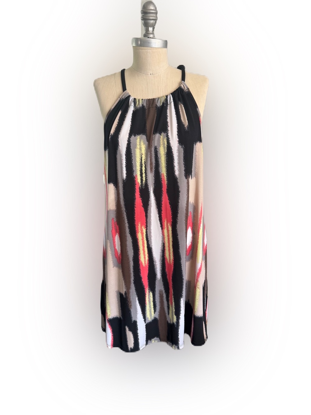 Alfani Sleeveless Multicolor Artsy Mini Dress. Size Medium